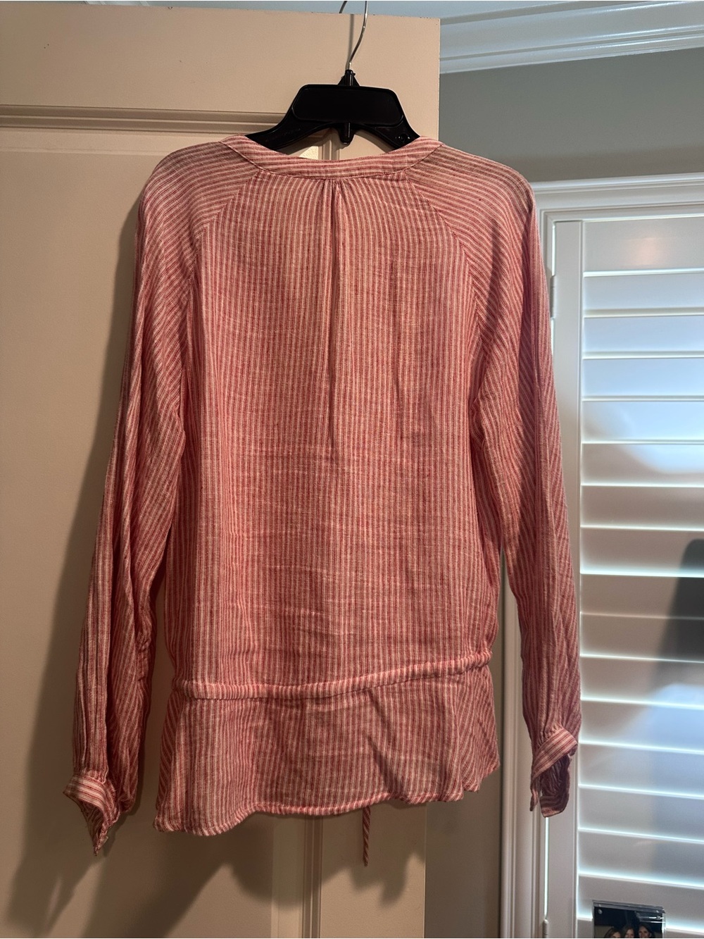 Rails Red & White Striped Button-Front Blouse with Drawstring - Picture 2 of 3